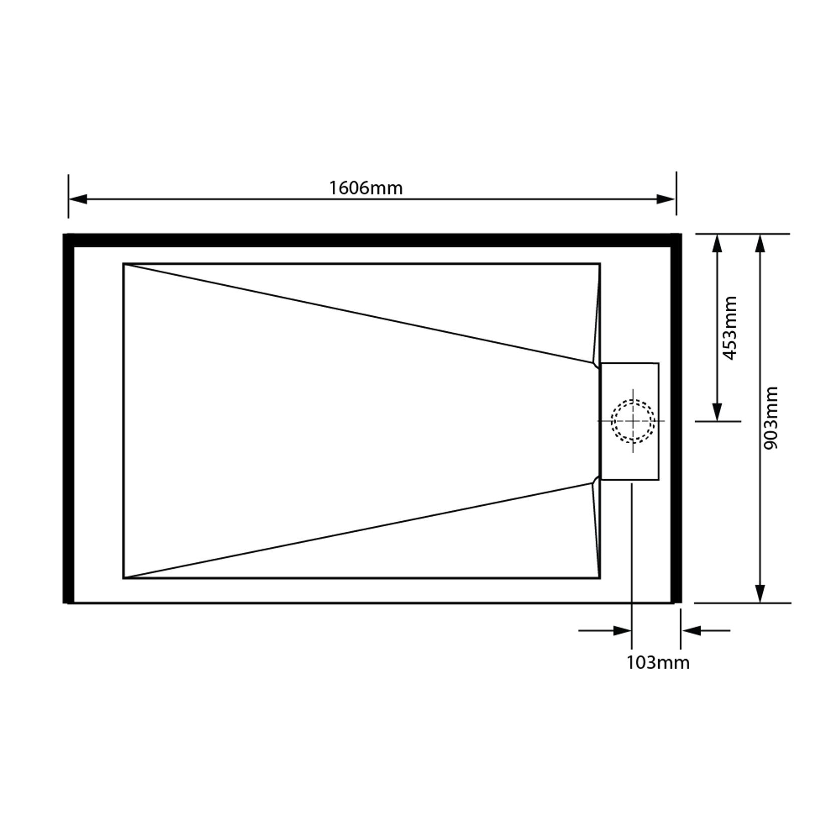 Pinnacle Alcove Tray 900x1600x900 gallery detail image