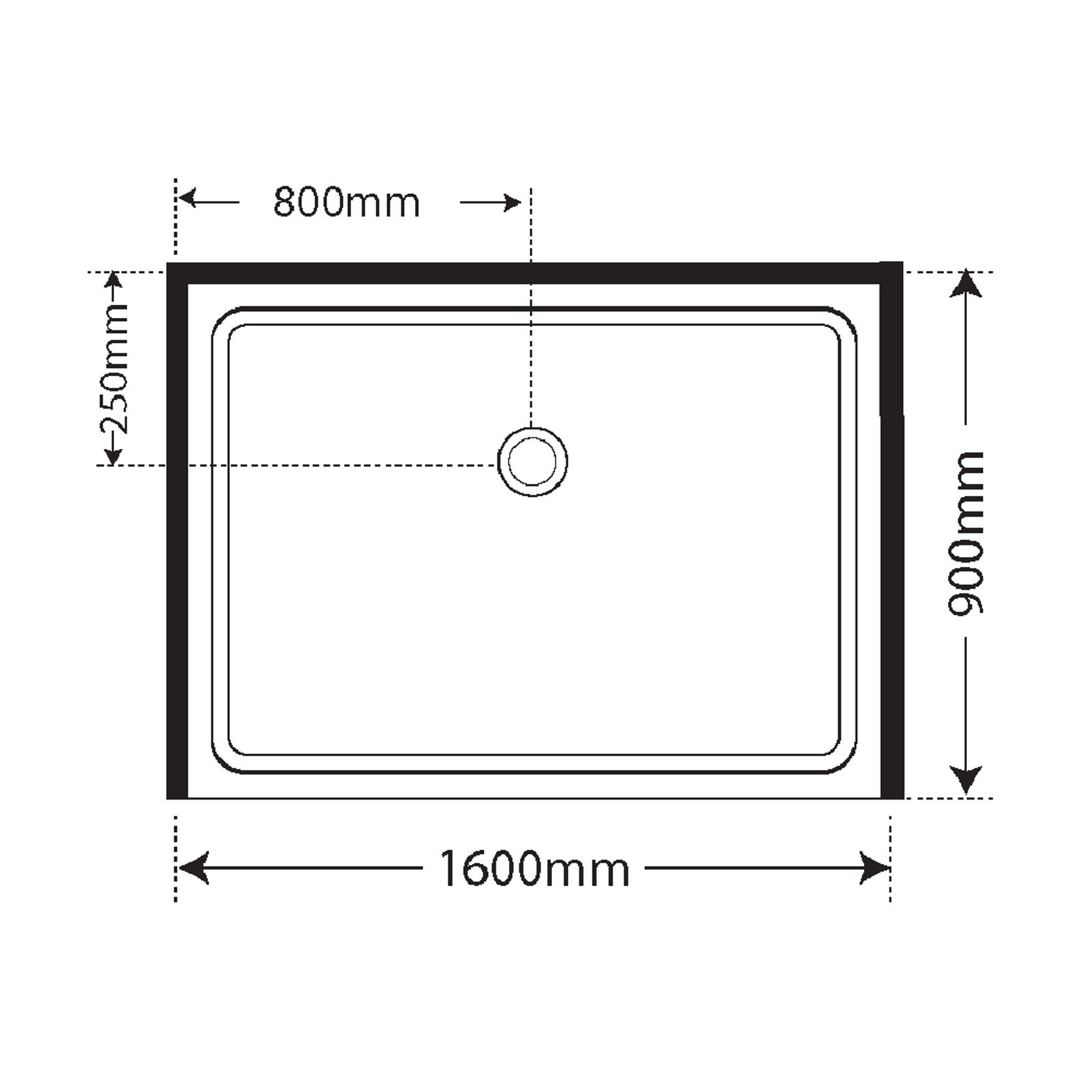 Premier Frameless Alcove Sliding Door Shower 900x1600x900 gallery detail image