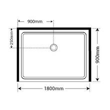 Adjustable Frameless Pivot Alcove 900x1800x900 gallery detail image