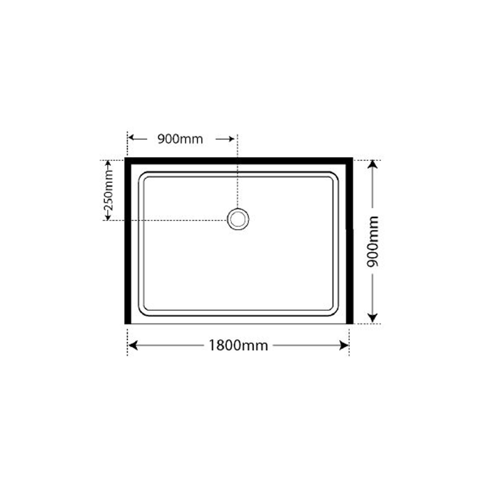 Adjustable Frameless Pivot Alcove 900x1800x900 gallery detail image