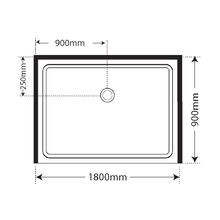 Premier Frameless Alcove Sliding Door Shower 900x1800x900 gallery detail image