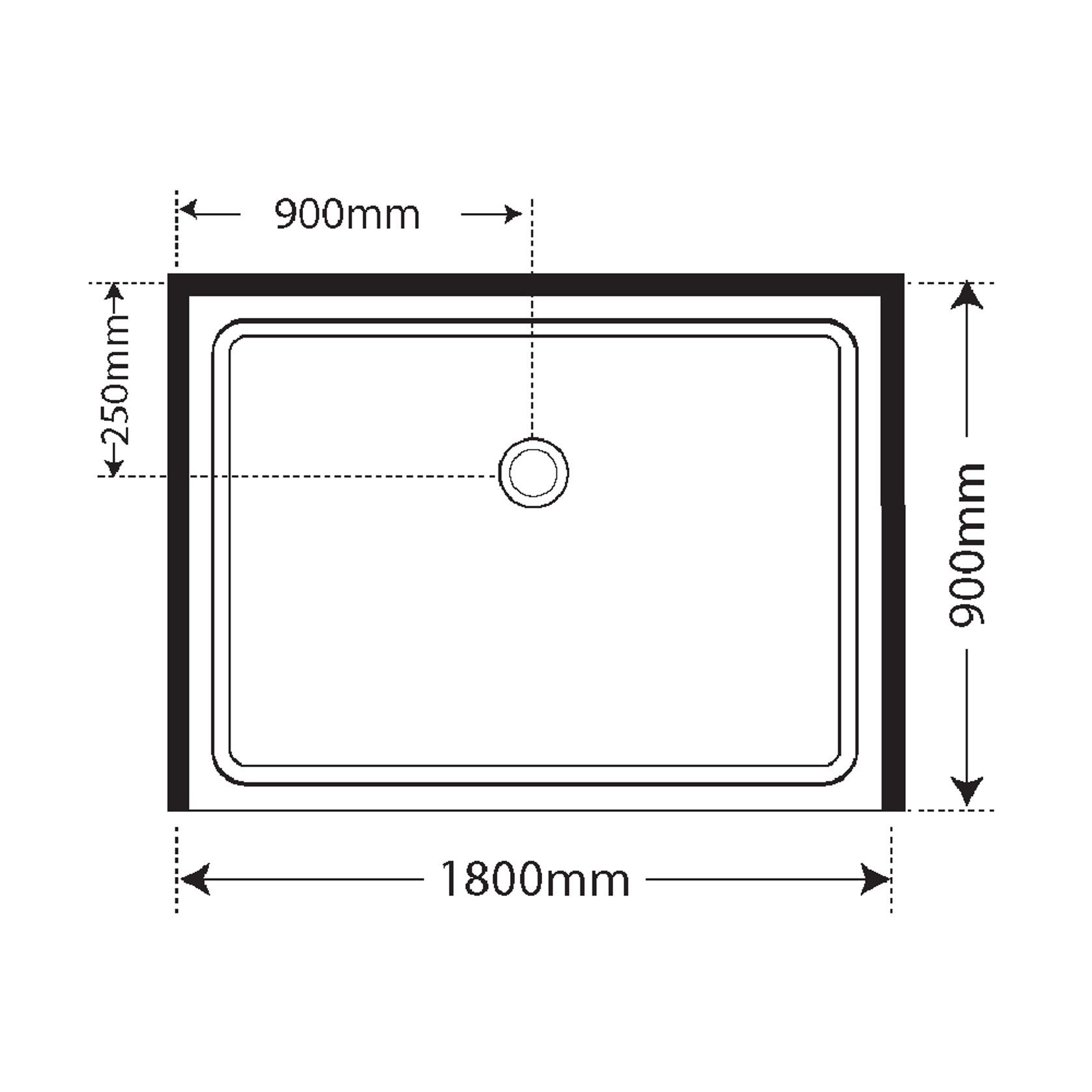 Premier Frameless Alcove Sliding Door Shower 900x1800x900 gallery detail image