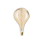 A165 Organic Shape Amber glass E27 Light Bulb gallery detail image