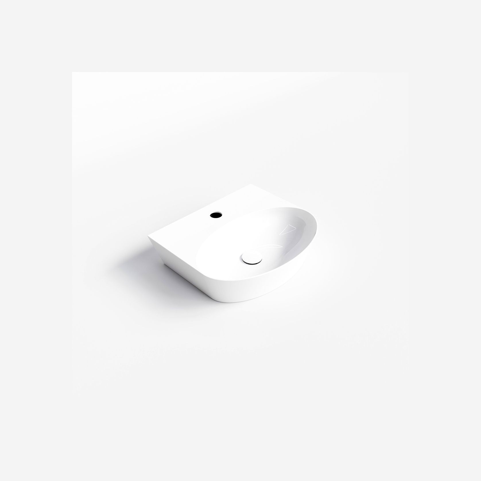 Pure Ellipse Ceramic Basin 460mm gallery detail image