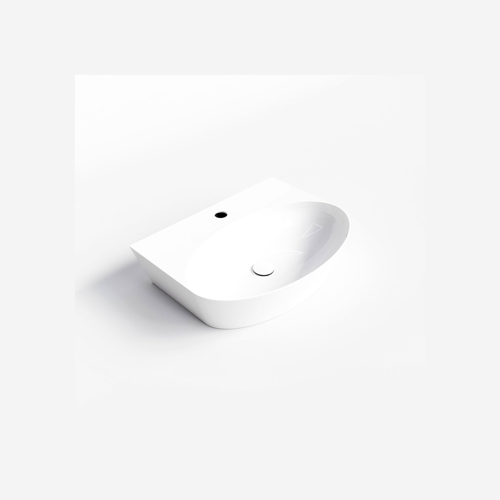 Pure Ellipse Ceramic Basin 600mm gallery detail image