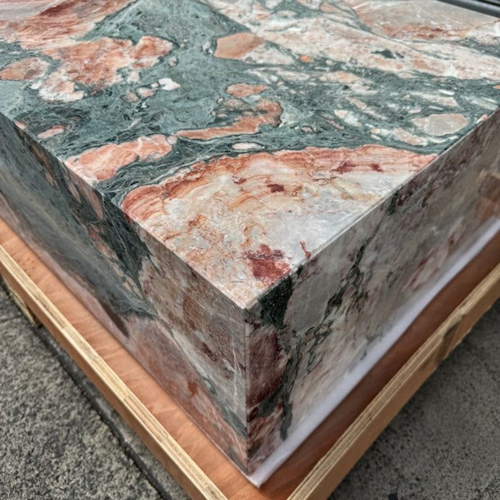 Block Coffee Table - Seasonal Pink Marble - Small | Natural Stone Co. gallery detail image