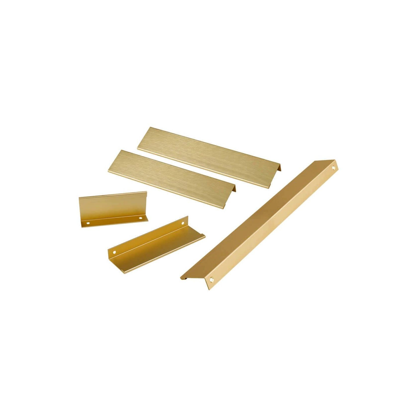 KT&CO Kitchen finger lip pull handle brass Lucky bay gallery detail image