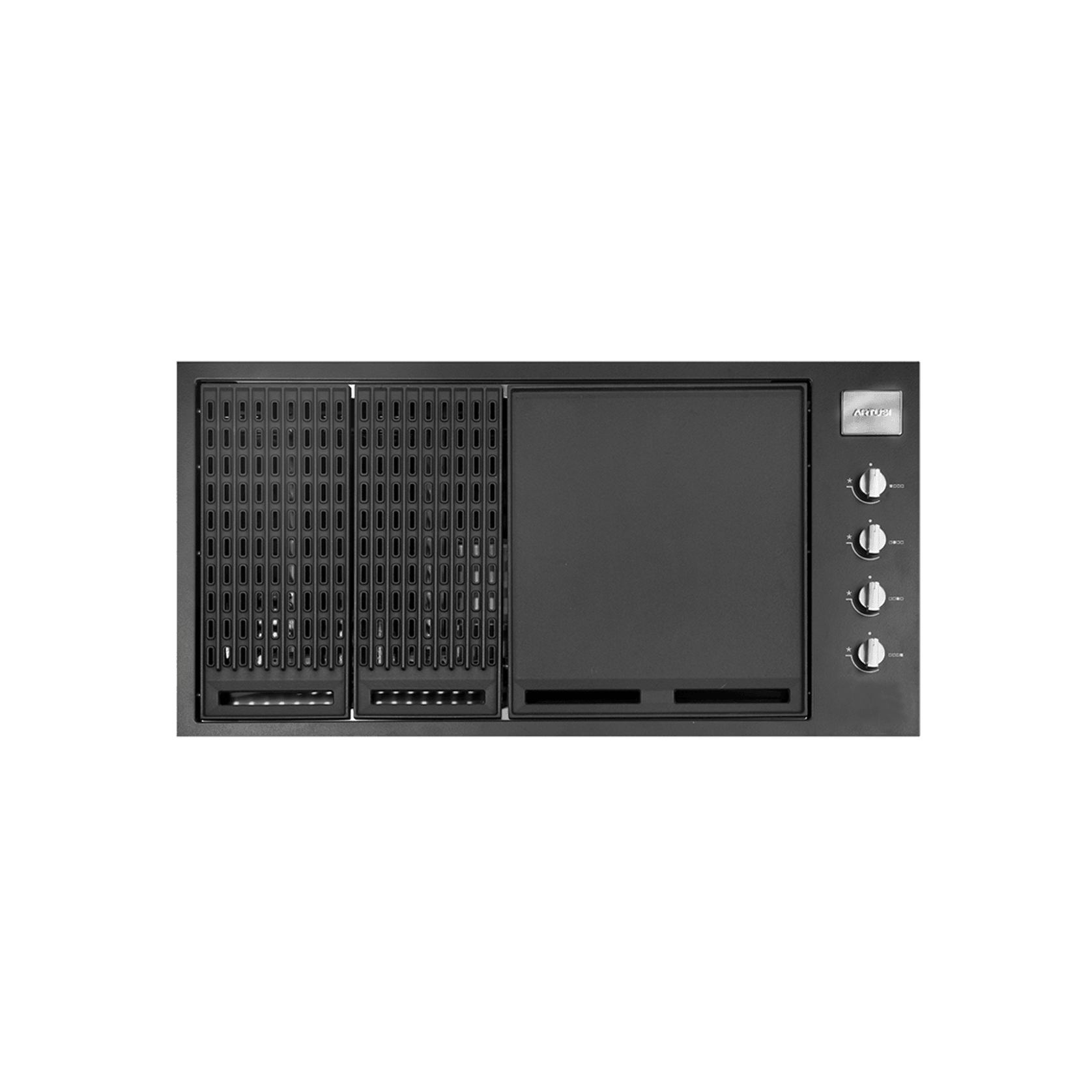 Artusi 104cm 4 Burner Built-In Gas BBQ - Matt Black gallery detail image