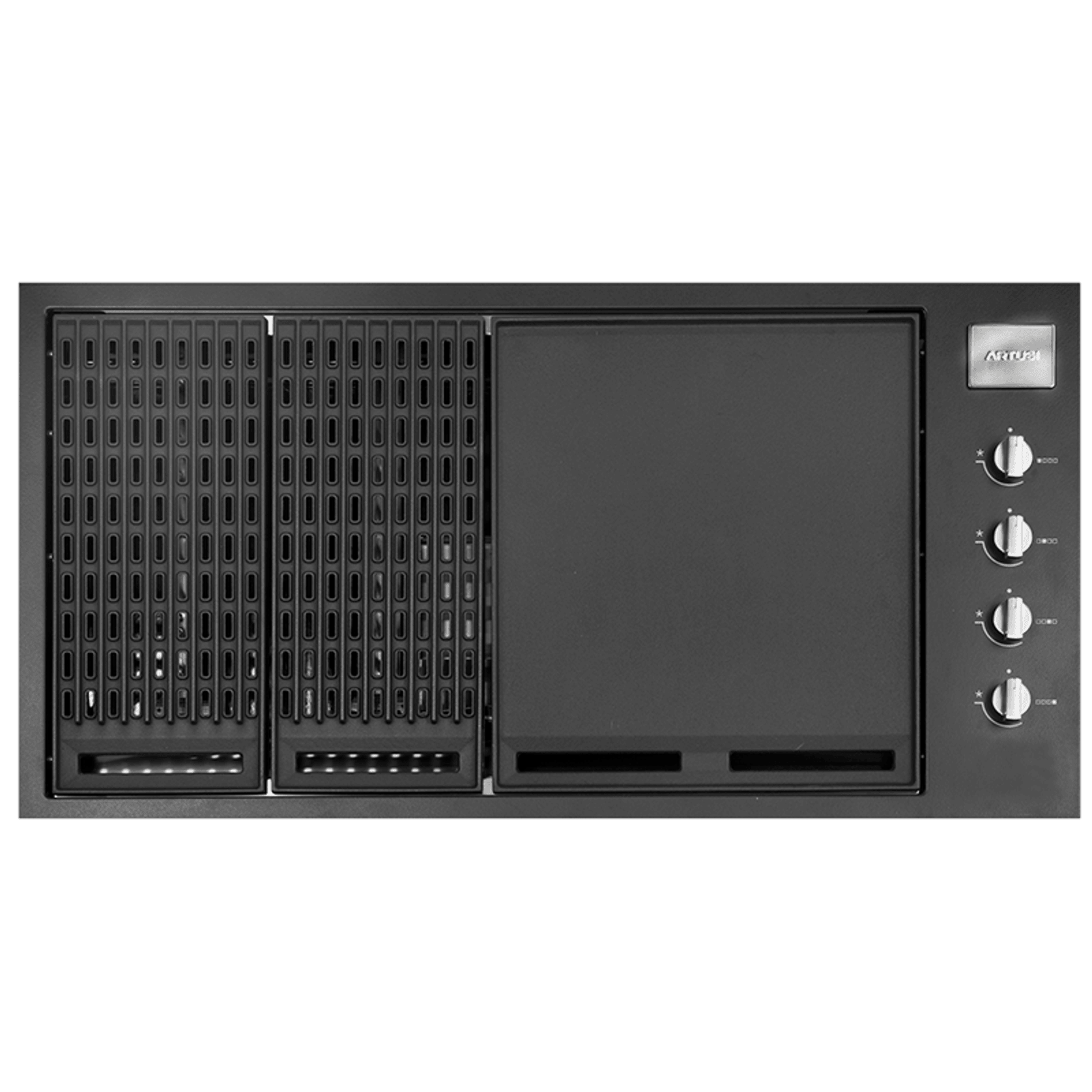 Artusi 104cm 4 Burner Built-In Gas BBQ - Matt Black gallery detail image