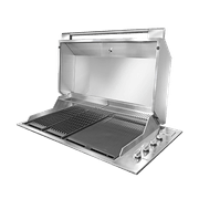 Artusi 104cm 4 Burner Built-In Gas BBQ - Stainless Steel gallery detail image