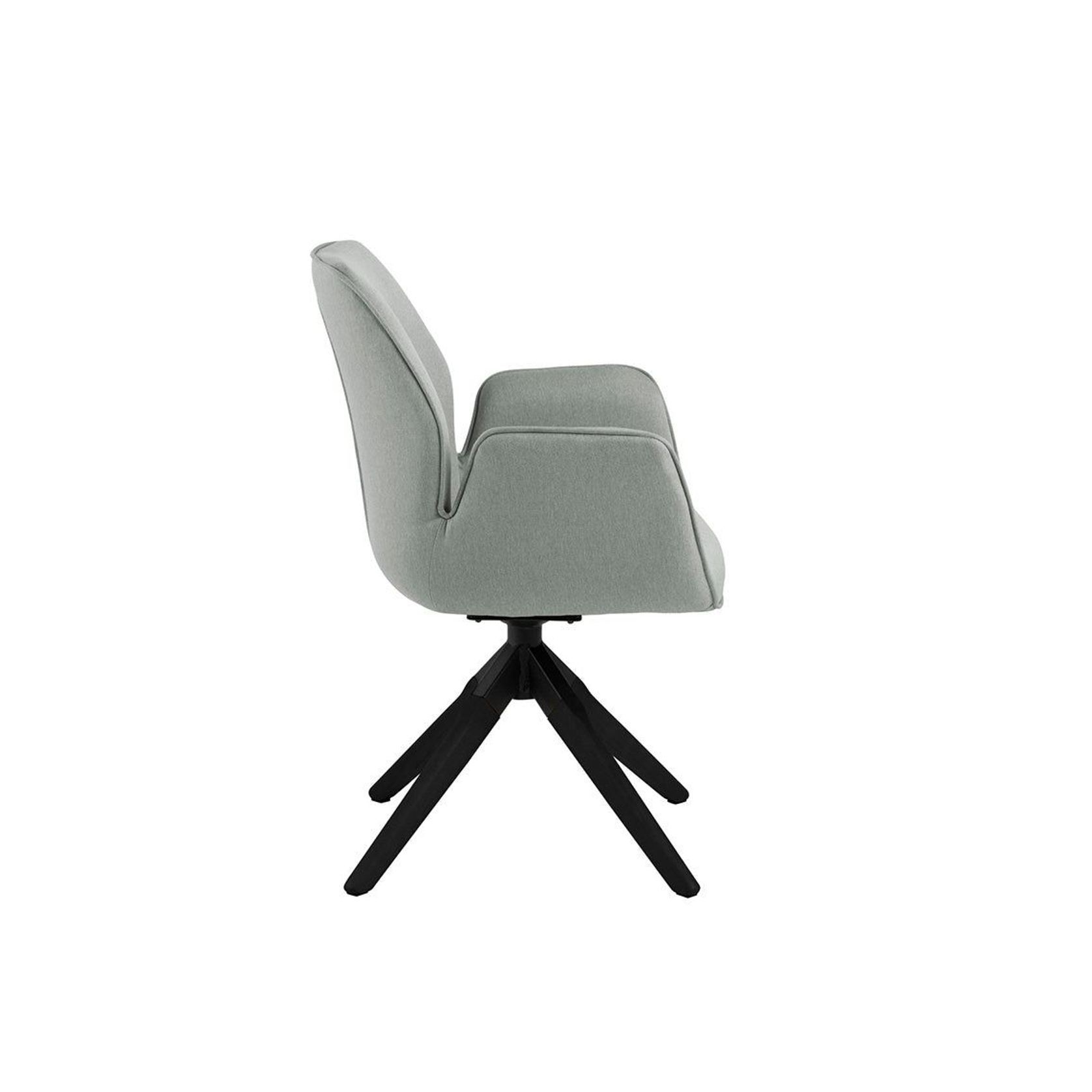 Arden Swivel Dining Chair - Grey & Black gallery detail image