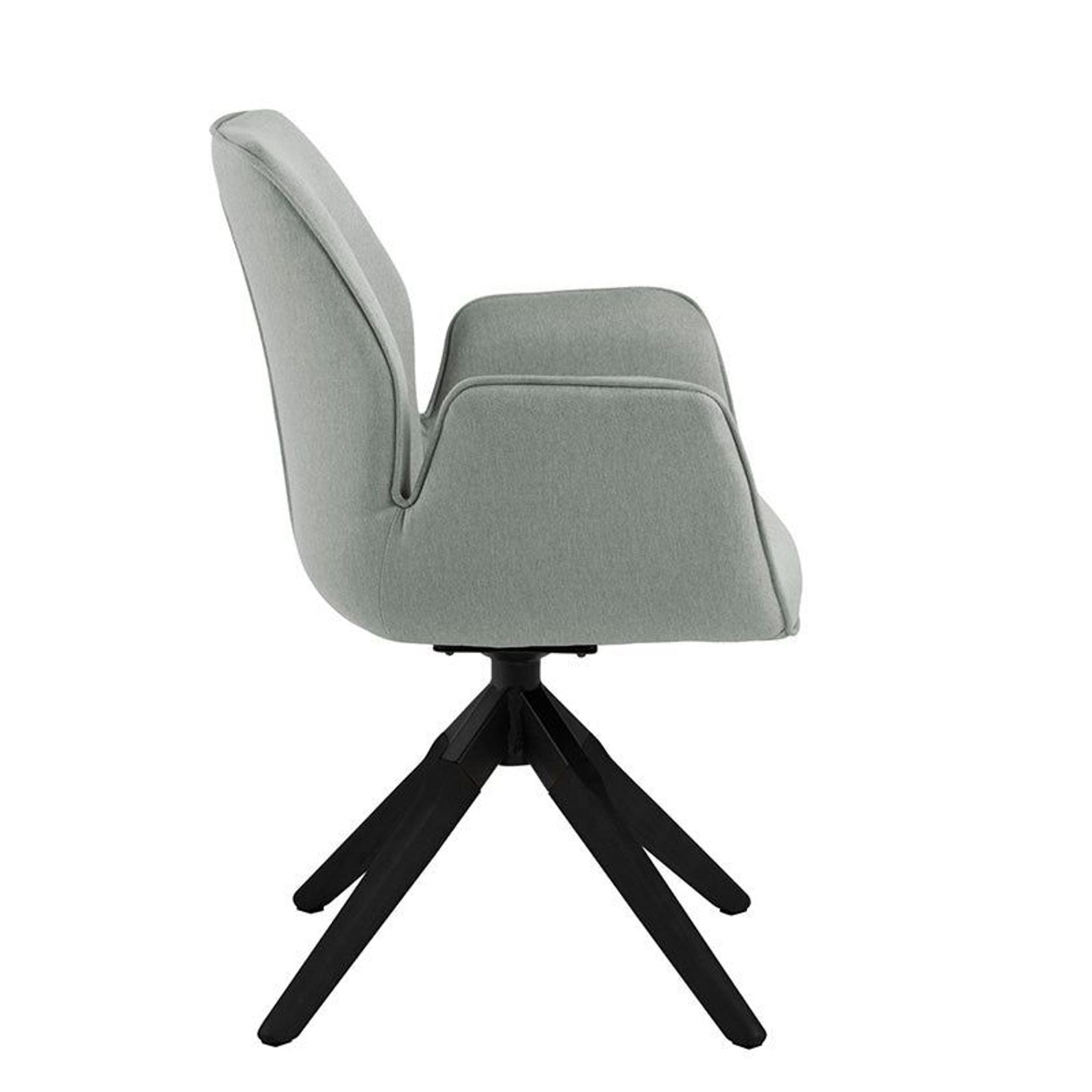 Arden Swivel Dining Chair - Grey & Black gallery detail image