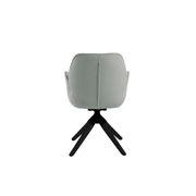 Arden Swivel Dining Chair - Grey & Black gallery detail image
