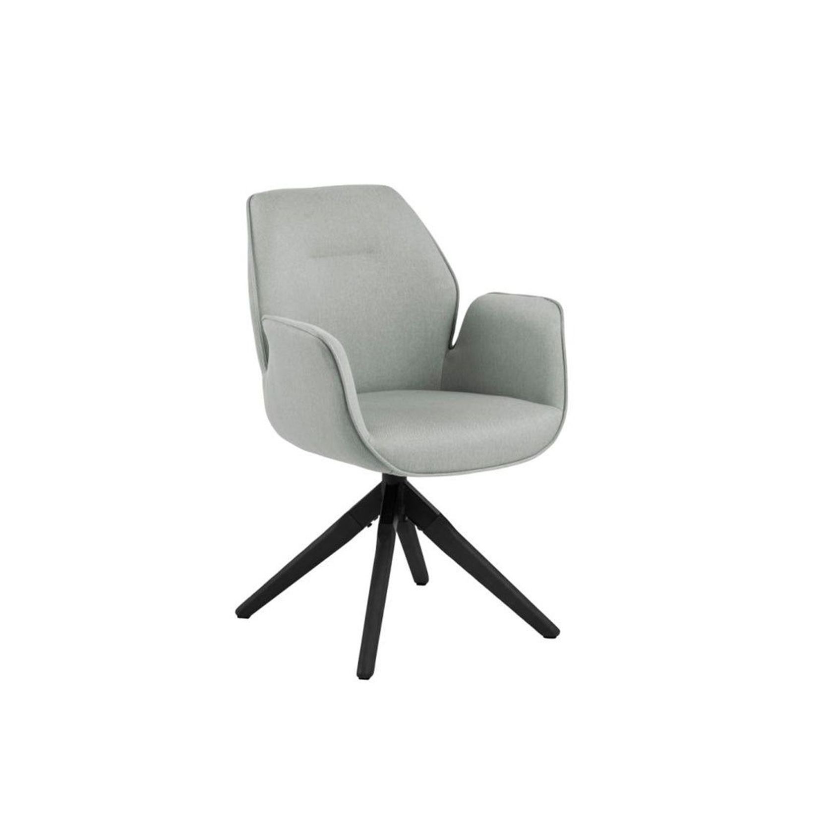 Arden Swivel Dining Chair - Grey & Black gallery detail image