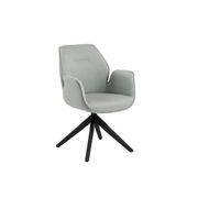 Arden Swivel Dining Chair - Grey & Black gallery detail image