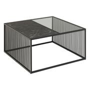 STRINGTON Square Coffee Table 80cm - Black Marble Effect gallery detail image