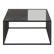 STRINGTON Square Coffee Table 80cm - Black Marble Effect gallery detail image