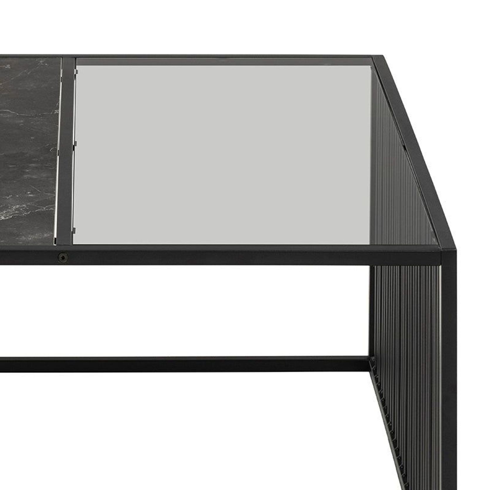STRINGTON Square Coffee Table 80cm - Black Marble Effect gallery detail image