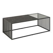 STRINGTON Rectangular Coffee Table 120cm - Black Marble Effect gallery detail image