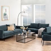 STRINGTON Rectangular Coffee Table 120cm - Black Marble Effect gallery detail image