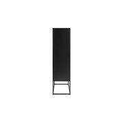 NEWTON Tall Sideboard Cabinet Unit 80cm - Black gallery detail image