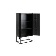 NEWTON Tall Sideboard Cabinet Unit 80cm - Black gallery detail image
