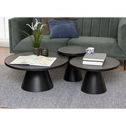 SOLI Coffee Table 65cm - Black gallery detail image