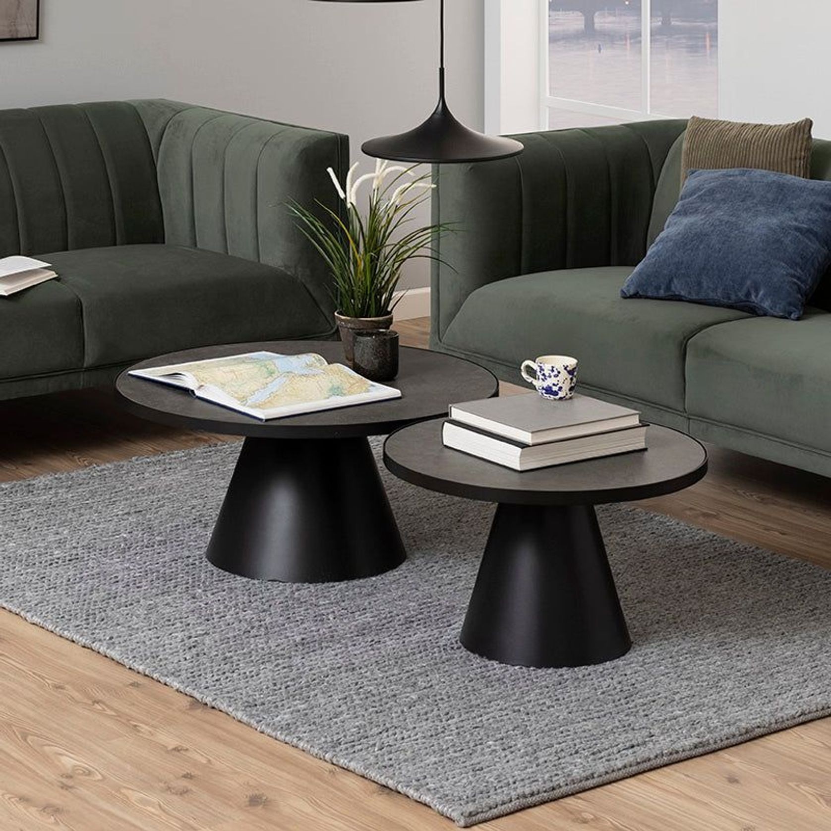SOLI Coffee Table 65cm - Black gallery detail image