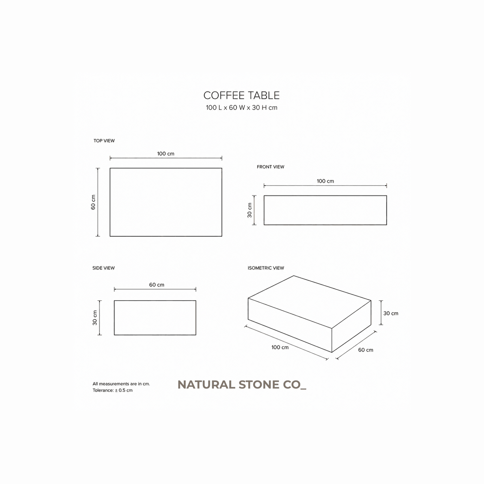 Block Coffee Table - Arabescato Marble gallery detail image