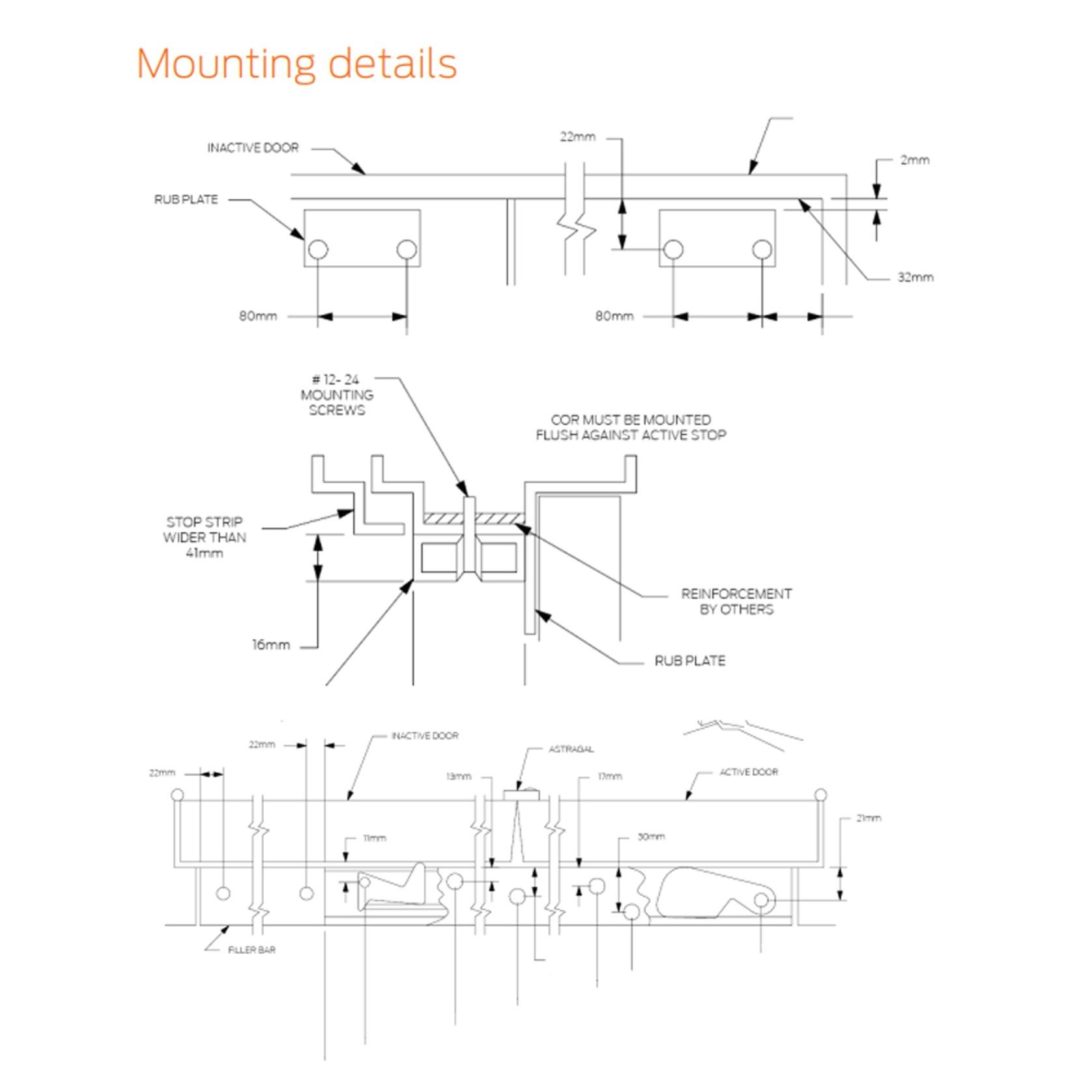 Allegion Ives Bar Door Coordinator gallery detail image
