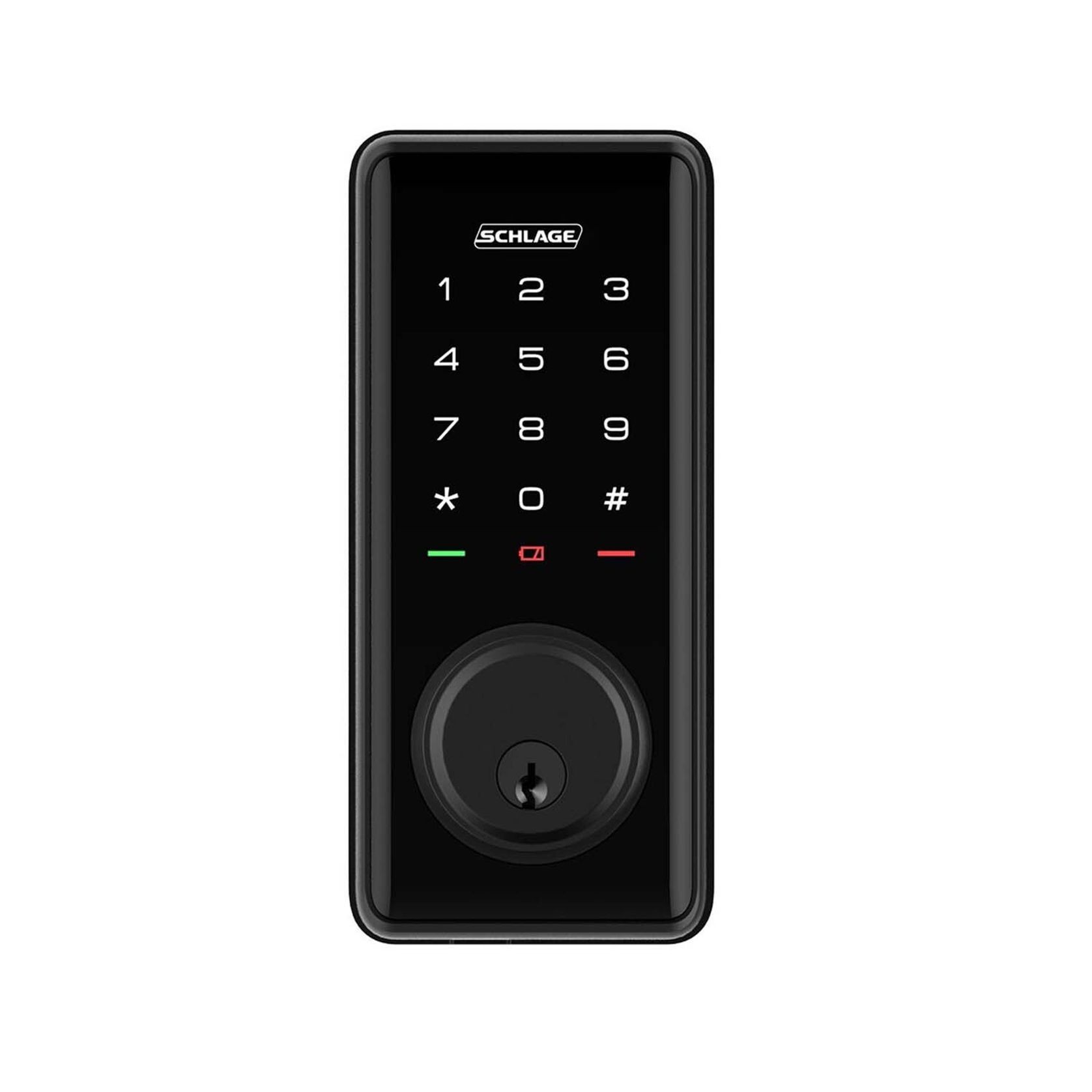 Schlage S1 Ease Smart Deadbolt Door Lock Black SREEAS1C5BL gallery detail image