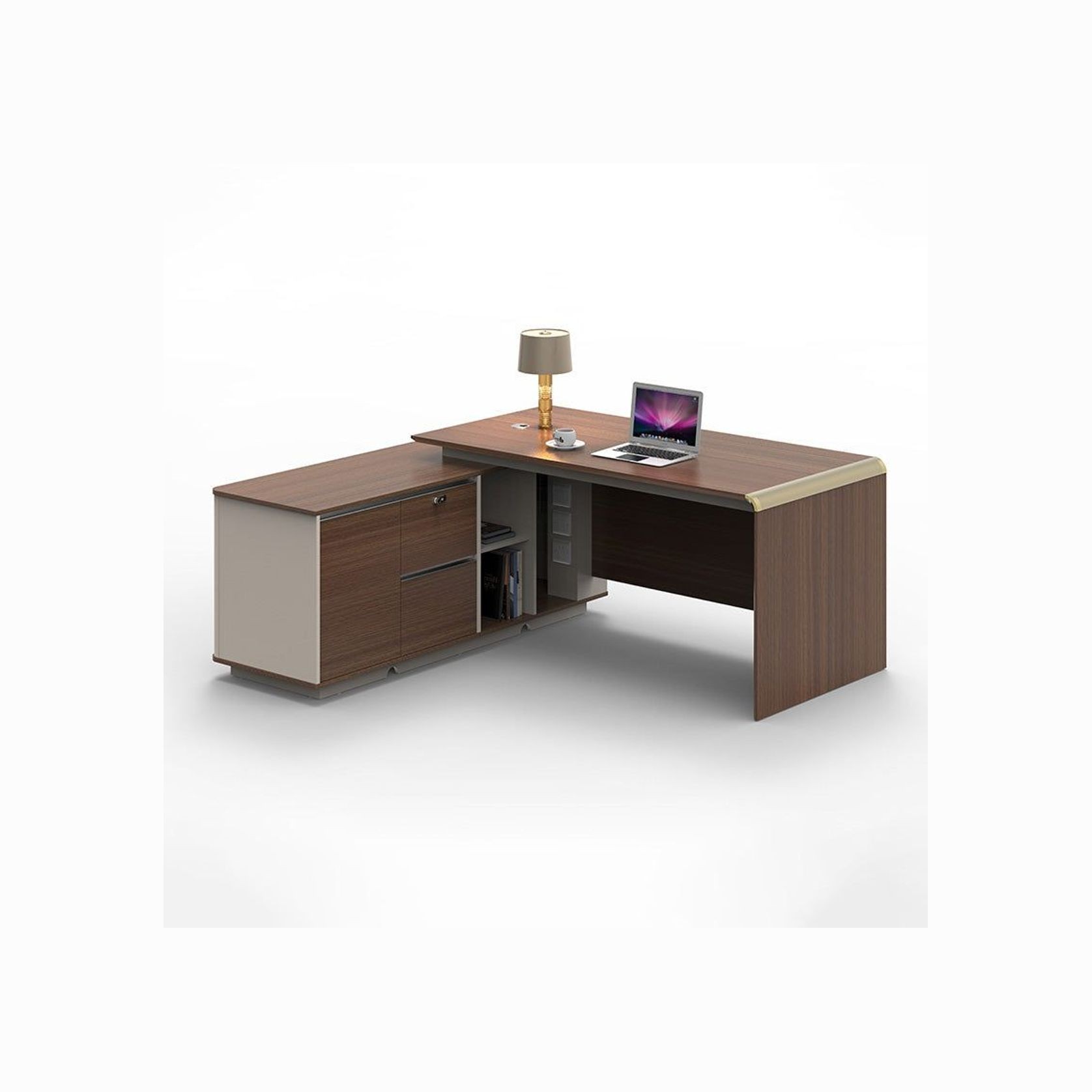ANDERSON Executive Desk 2.0M Reversible - Australian Gold Oak gallery detail image