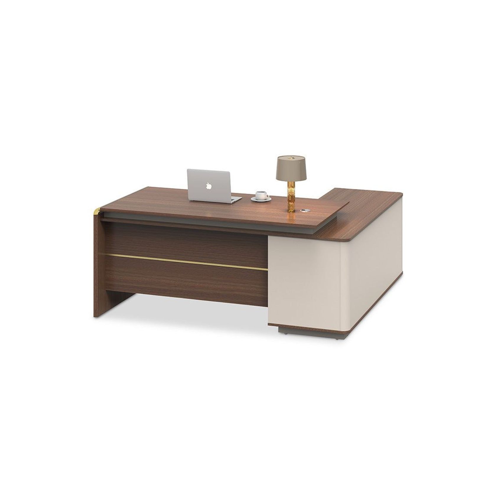 ANDERSON Executive Desk 2.0M Reversible - Australian Gold Oak gallery detail image