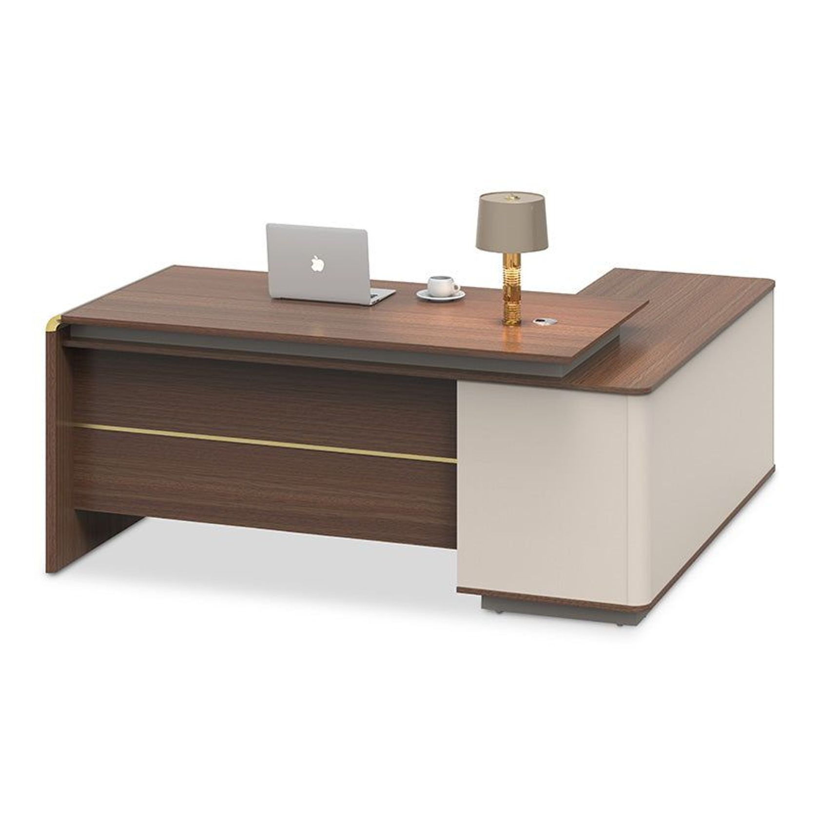 ANDERSON Executive Desk 2.0M Reversible - Australian Gold Oak gallery detail image