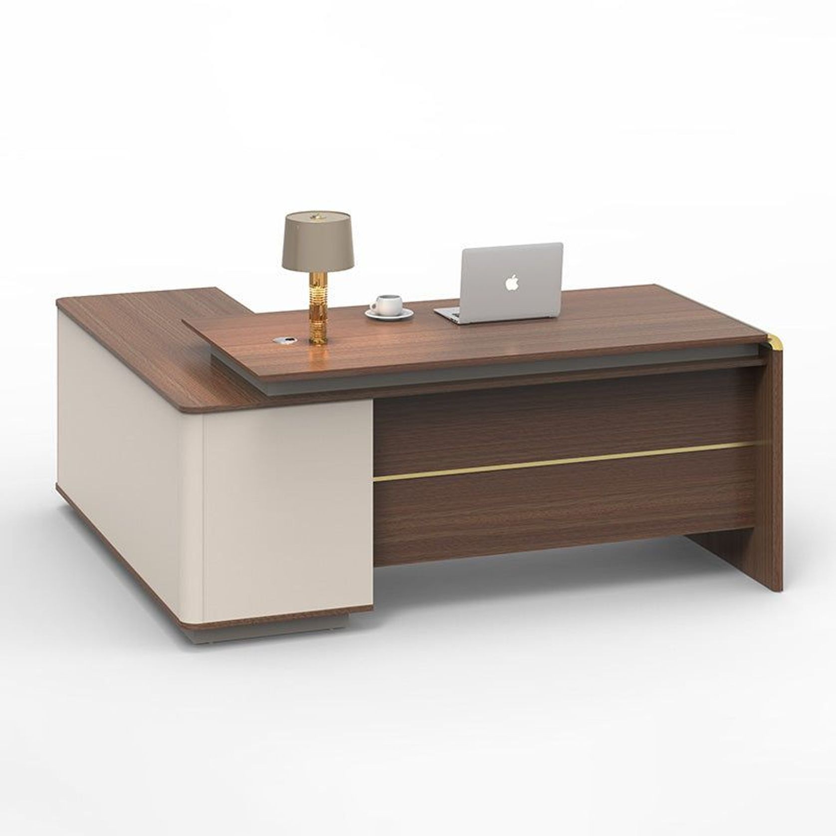 ANDERSON Executive Desk 2.0M Reversible - Australian Gold Oak gallery detail image