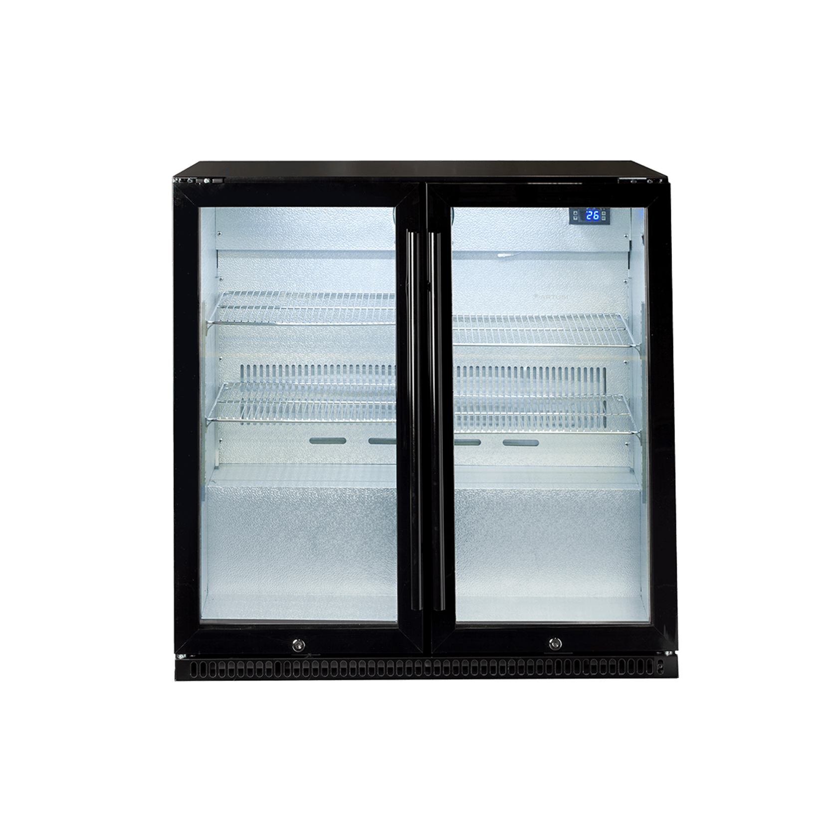 Artusi Double-Door Outdoor Refrigerator - Black gallery detail image