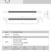 Burleigh Heads Solid Brass Appliance Pull Handles gallery detail image