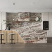 Arabescato Rosso Marble Benchtop gallery detail image