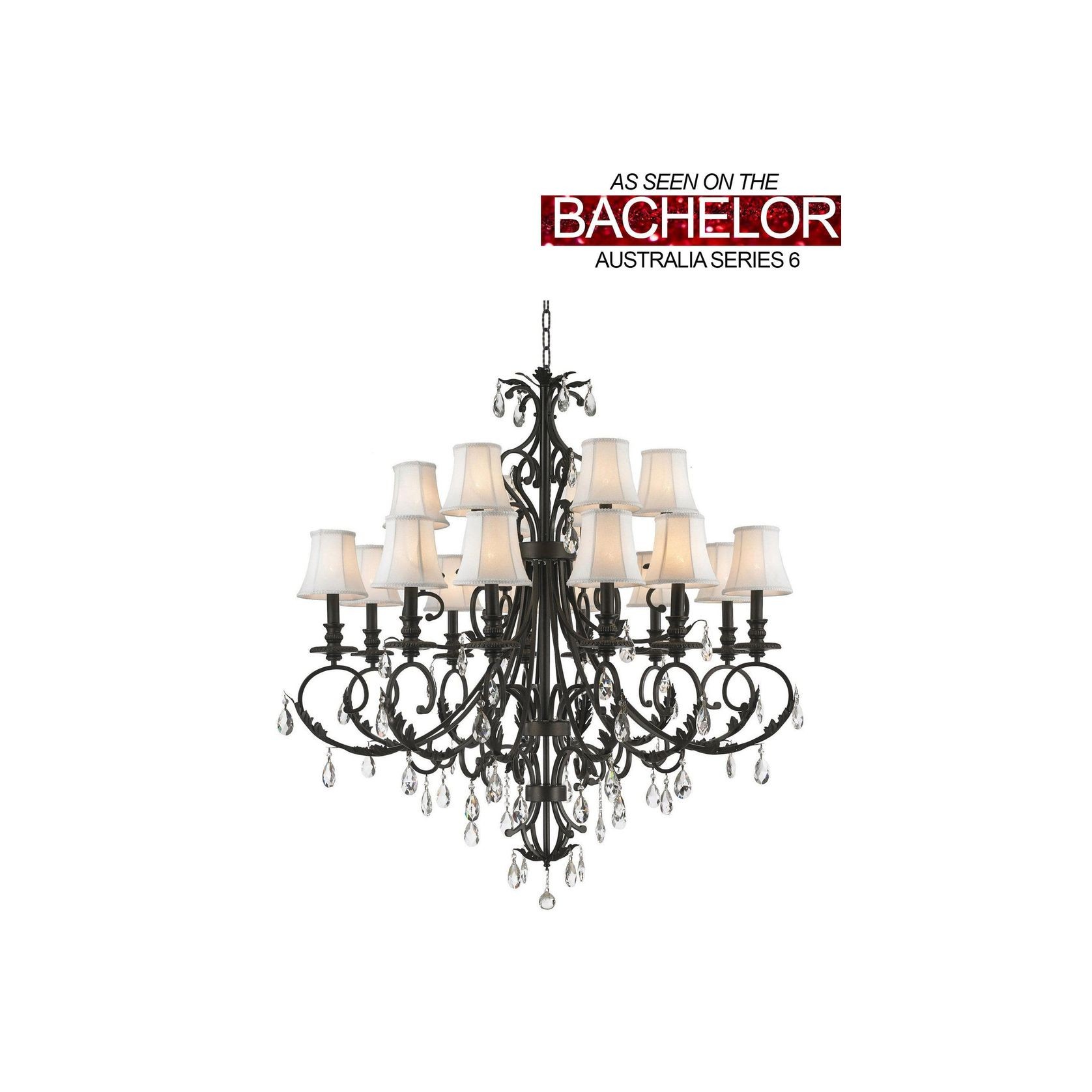 ARIA - Hampton 18 Arm Chandelier - Dark Bronze gallery detail image