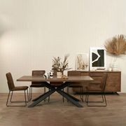 ARNO Dining Table 200cm - Brown & Black gallery detail image