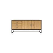 AMSTER Sideboard Buffet 160cm - Natural & Black gallery detail image