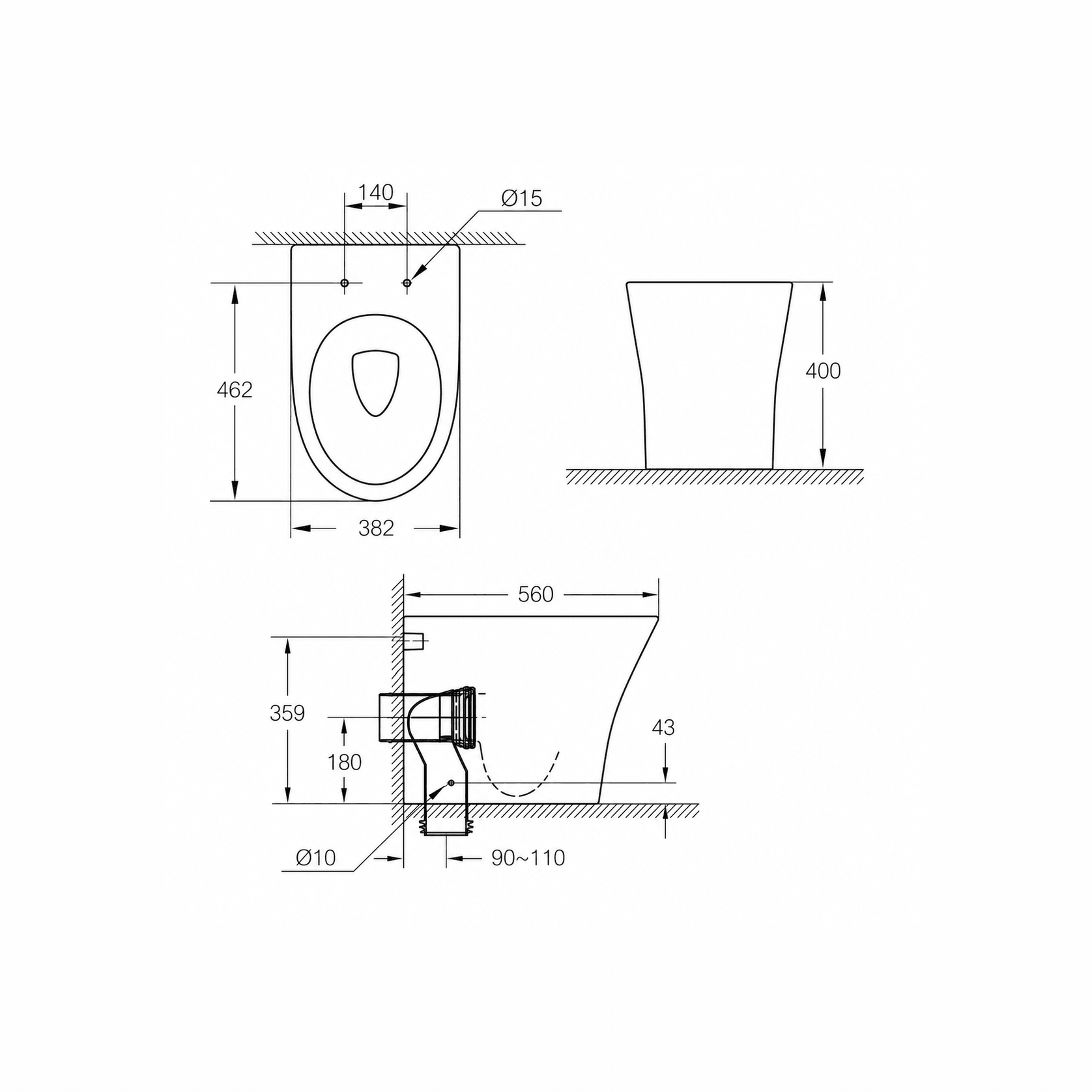 Signature Hygiene Rim BTW with CrystaSleek Seat gallery detail image
