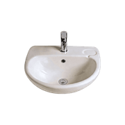 Studio 500 Wall Basin - 1 Tap Hole - Overflow - Inc Fixing Kit gallery detail image
