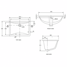 Cygnet 550 Undercounter Basin - Overflow gallery detail image
