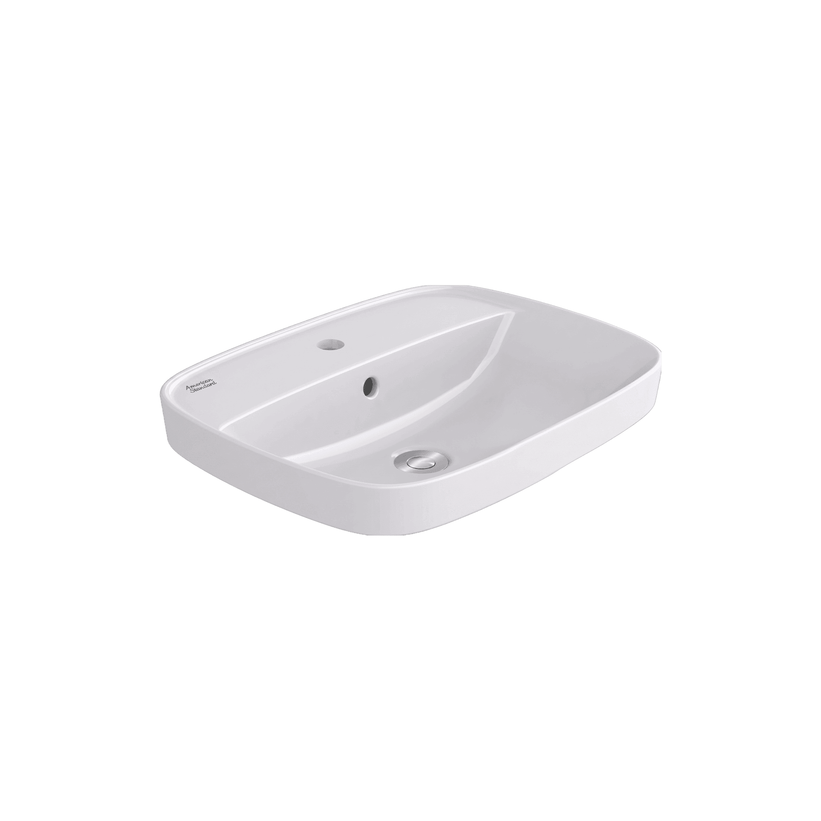 Signature 550 Semi Inset Basin - 1 Tap Hole - Overflow gallery detail image
