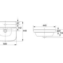 Cygnet 500 Semi Inset Basin - 3 Taphole - Overflow gallery detail image