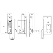 Lockwood Digital Lockset Lever Open Out Strike 002-4LDXSC gallery detail image