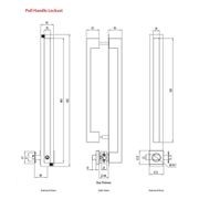 Lockwood Paradigm Door Pull Handle with Double Cylinder Deadbolt Satin Stainless Steel 005/DPHBSSS gallery detail image