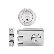 Lockwood 355 Double Cylinder Deadlock Satin Chrome Pearl for Timber & Metal Frame 355NSP gallery detail image