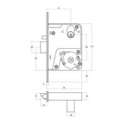 Lockwood 4772 Universal Primary Mortice Lock 89mm Backset Stainess Steel 4772SS gallery detail image